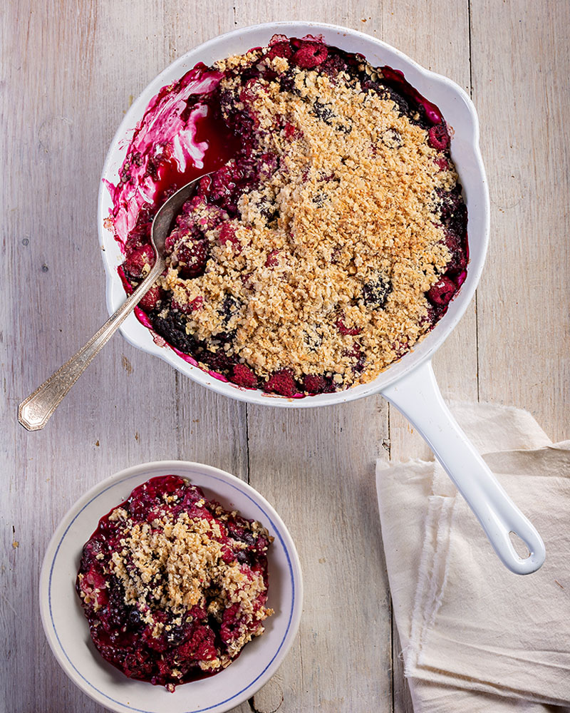 Mixed Berry Coconut Crisp